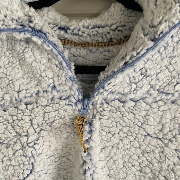 Blue Sherpa Quarter Zip Pullover Hoodie womens - Picture 3 of 3